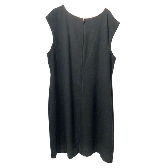OnyxNite by Wendye Chaitin black sleeveless shift dress sz 24 - Picture 4 of 7